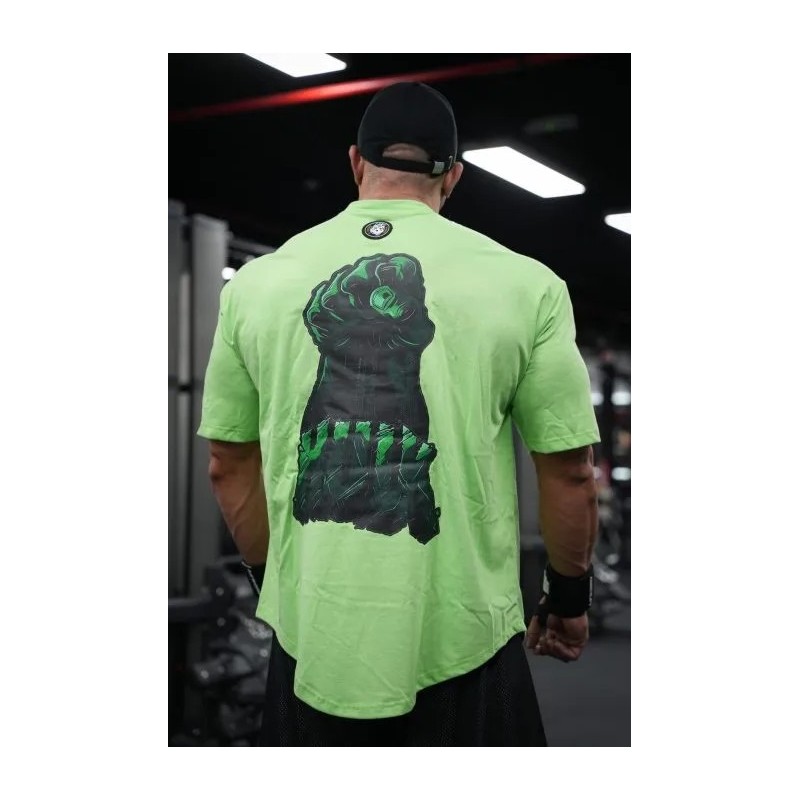 CAMISETA OVERSIZE PUÑO DE HULK GREEN