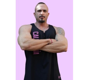 CAMISETA OVERSIZE TIRANTES CALIFORNIA URBAN PINK