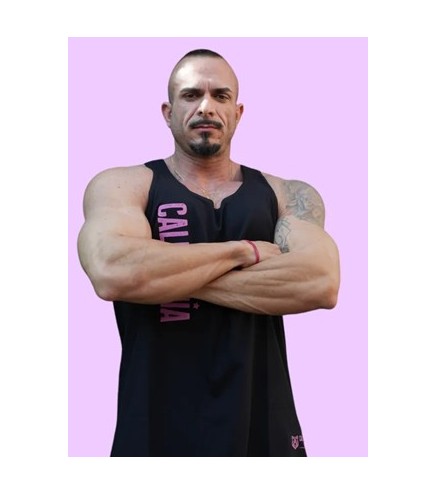 CAMISETA OVERSIZE TIRANTES CALIFORNIA URBAN PINK