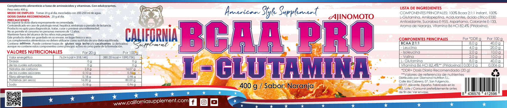 BCAA + GLUTAMINA